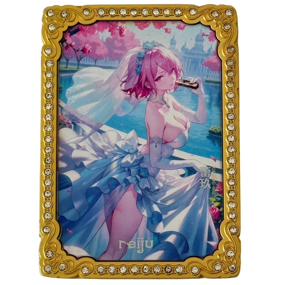 Reiju Anime Gold Rhinestone Collectible Card #4/10 Rare Limited Edition